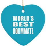 World's Best Roommate - Heart Ornament