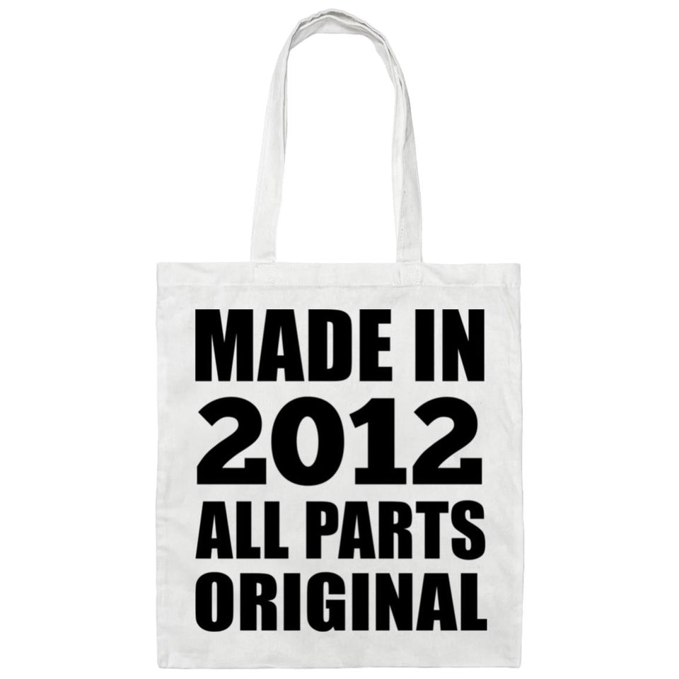 12th Birthday Made in 2012 All Parts Original - Tote Bag White