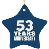 53rd Anniversary 53 Years - Star Ornament