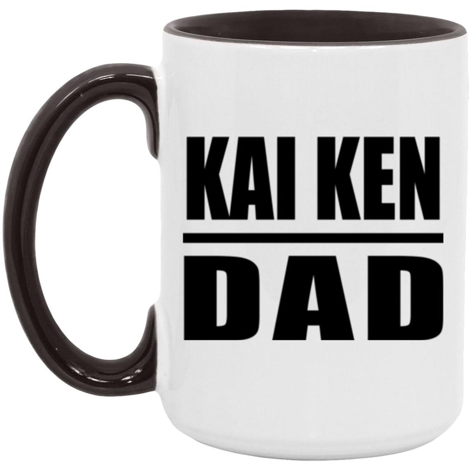Kai Ken Dad - 15oz Accent Mug Black