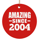 20th Birthday Amazing Since 2004 - Circle Ornament