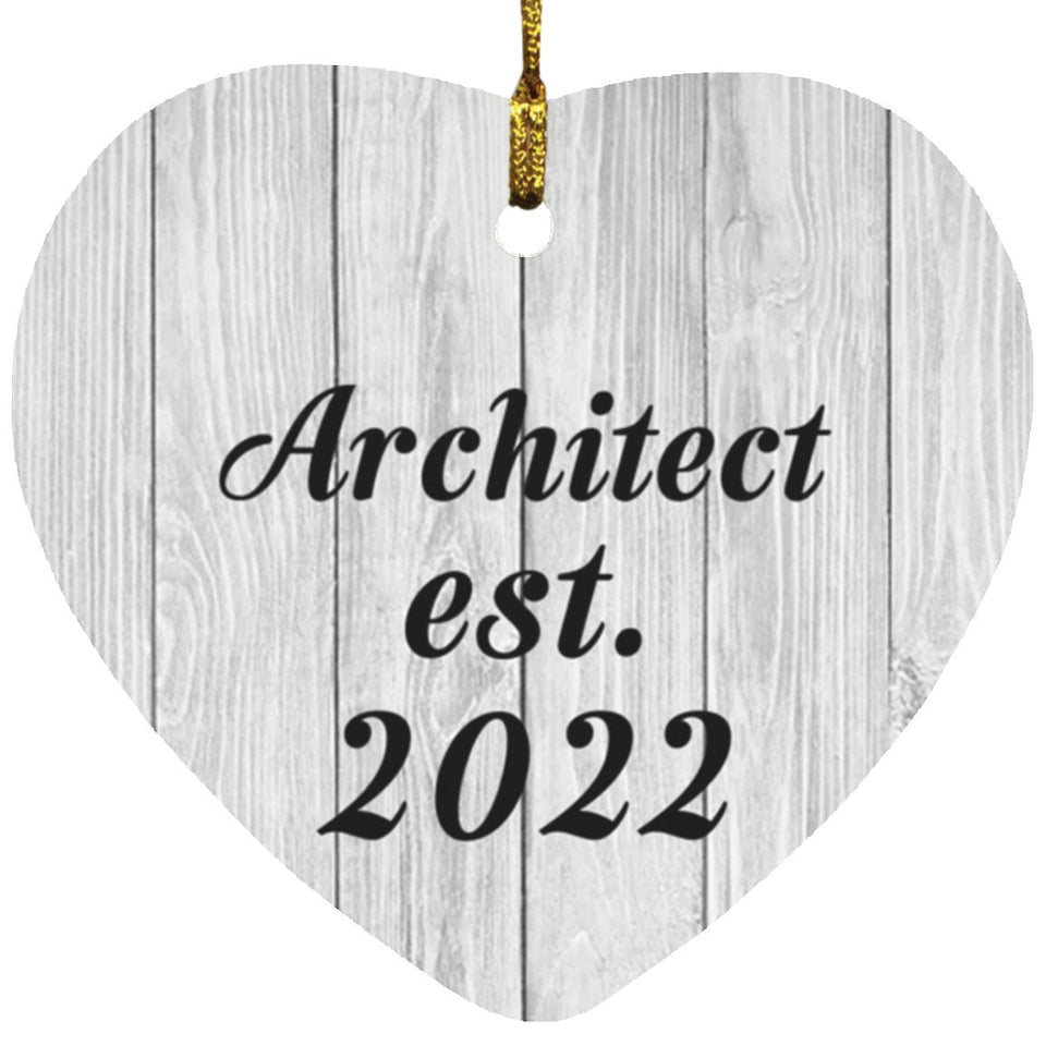 Architect Established Est. 2022 - Heart Ornament F