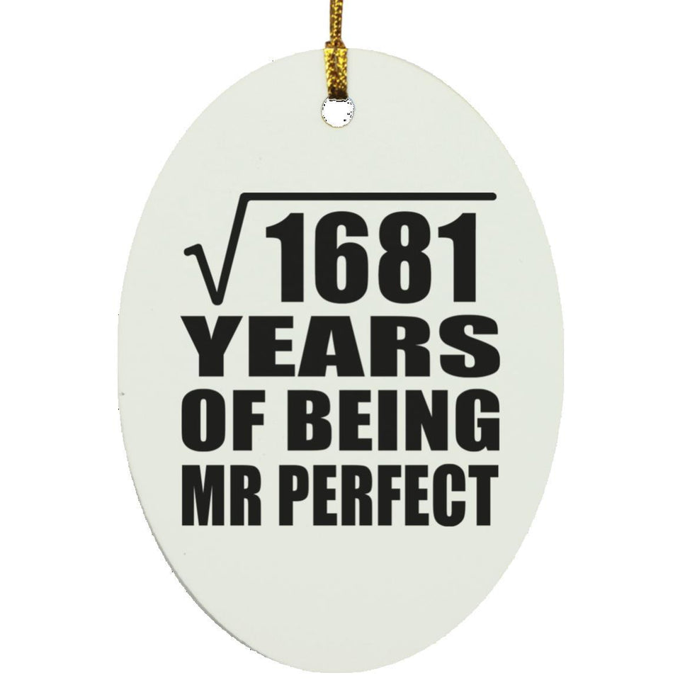 41st Anniversary Square Root of 1681 Years of Mr Perfect - Oval Ornament