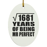 41st Anniversary Square Root of 1681 Years of Mr Perfect - Oval Ornament