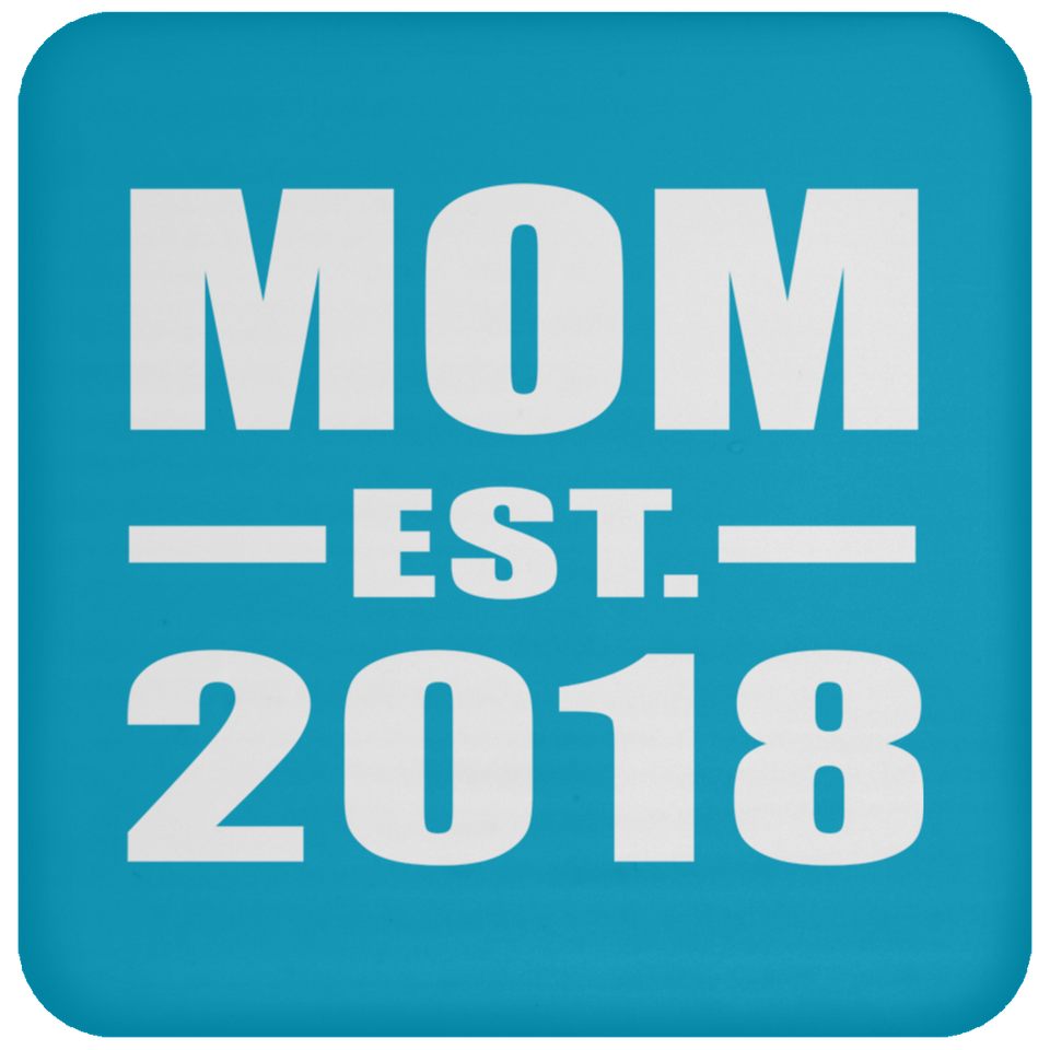 Mom Established EST. 2018 - Drink Coaster