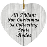 All I Want For Christmas Is Collecting Scale Modes - Heart Ornament F
