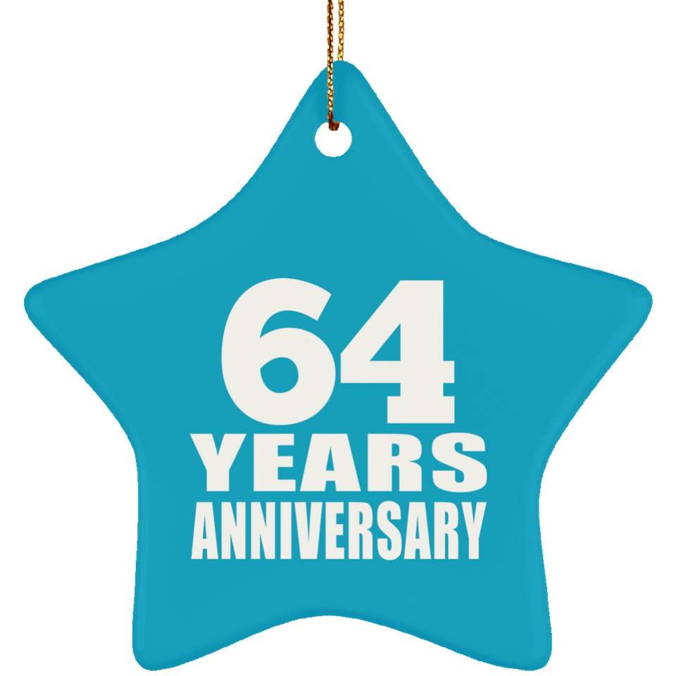 64th Anniversary 64 Years - Star Ornament