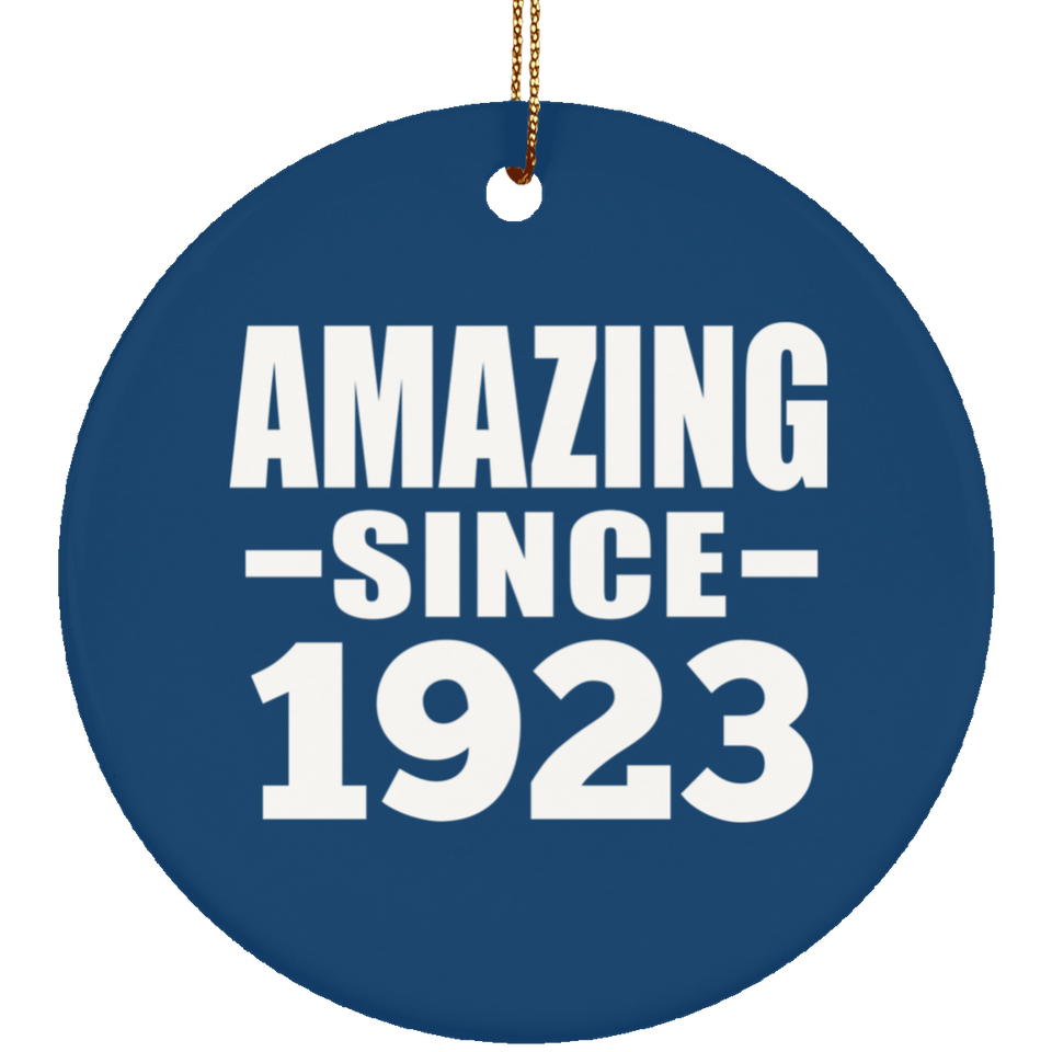 101st Birthday Amazing Since 1923 - Circle Ornament