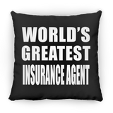 World's Greatest Insurance Agent - Throw Pillow Black