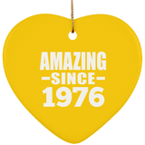 48th Birthday Amazing Since 1976 - Heart Ornament