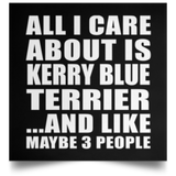All I Care About Is Kerry Blue Terrier - Poster Square