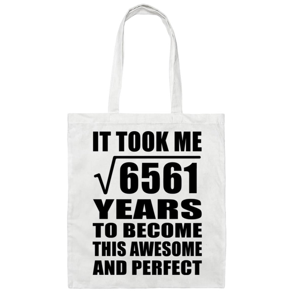 81st Birthday Took Square Root of 6561 Years To Awesome - Tote Bag White