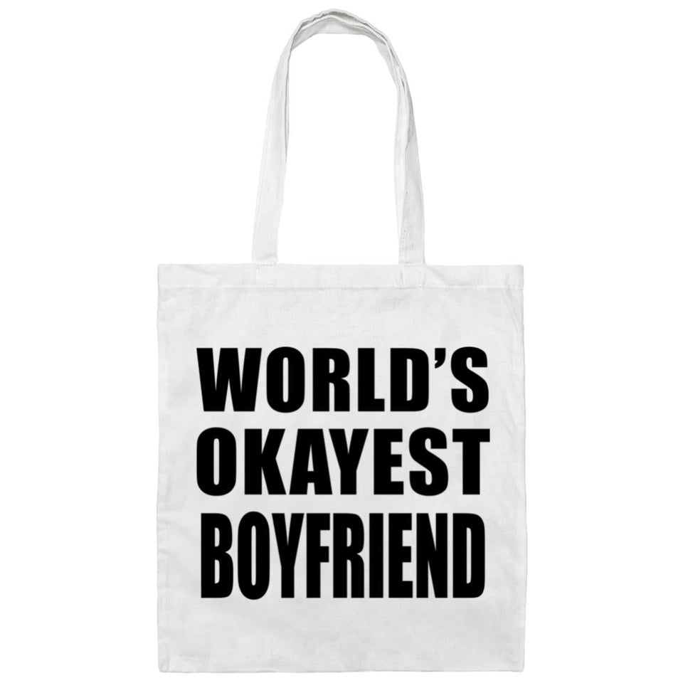 World's Okayest Boyfriend - Tote Bag White