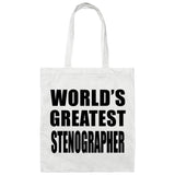 World's Greatest Stenographer - Tote Bag White