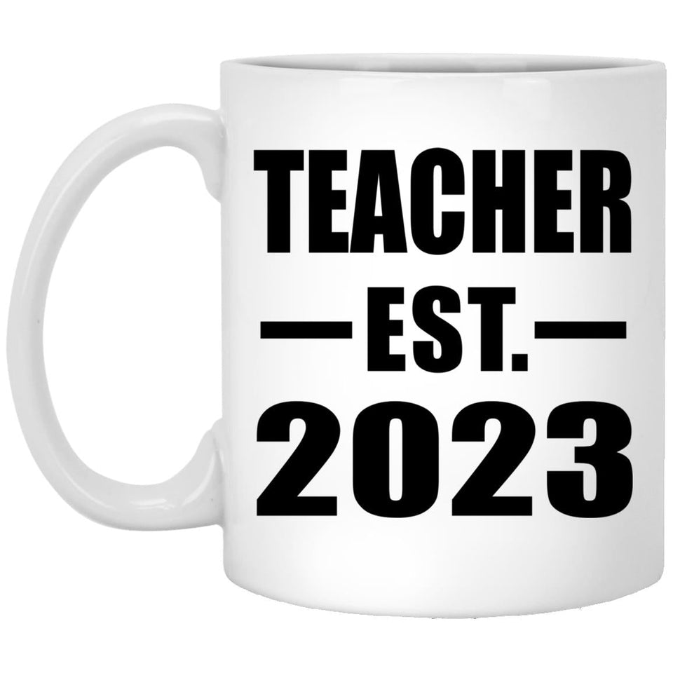 Teacher Established EST. 2023 - 11oz Coffee Mug