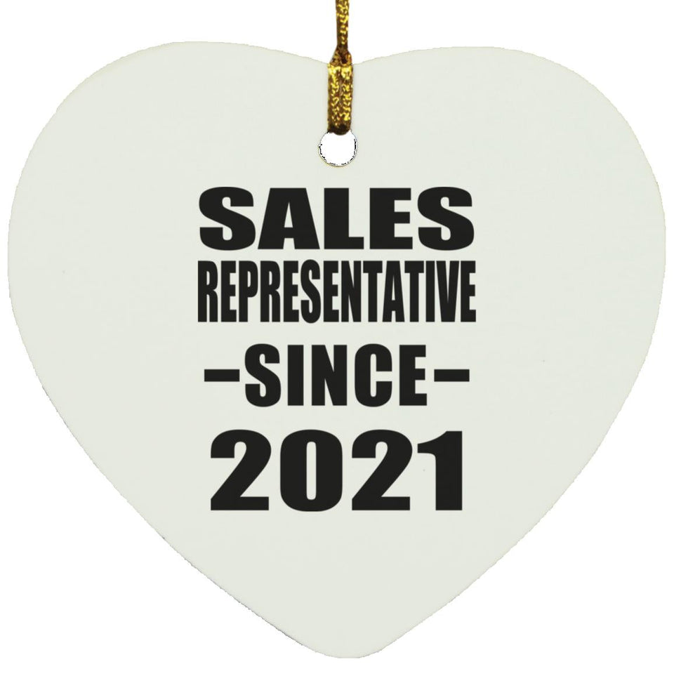 Sales Representative Since 2021 - Heart Ornament
