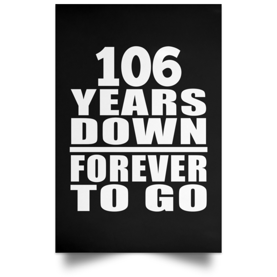106th Anniversary 106 Years Down Forever to Go - Poster Portrait