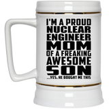 Proud Nuclear Engineer Mom Of Awesome Son - Beer Stein