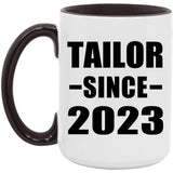 Tailor Since 2023 - 15oz Accent Mug Black