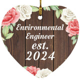 Environmental Engineer Established Est. 2024 - Heart Ornament A