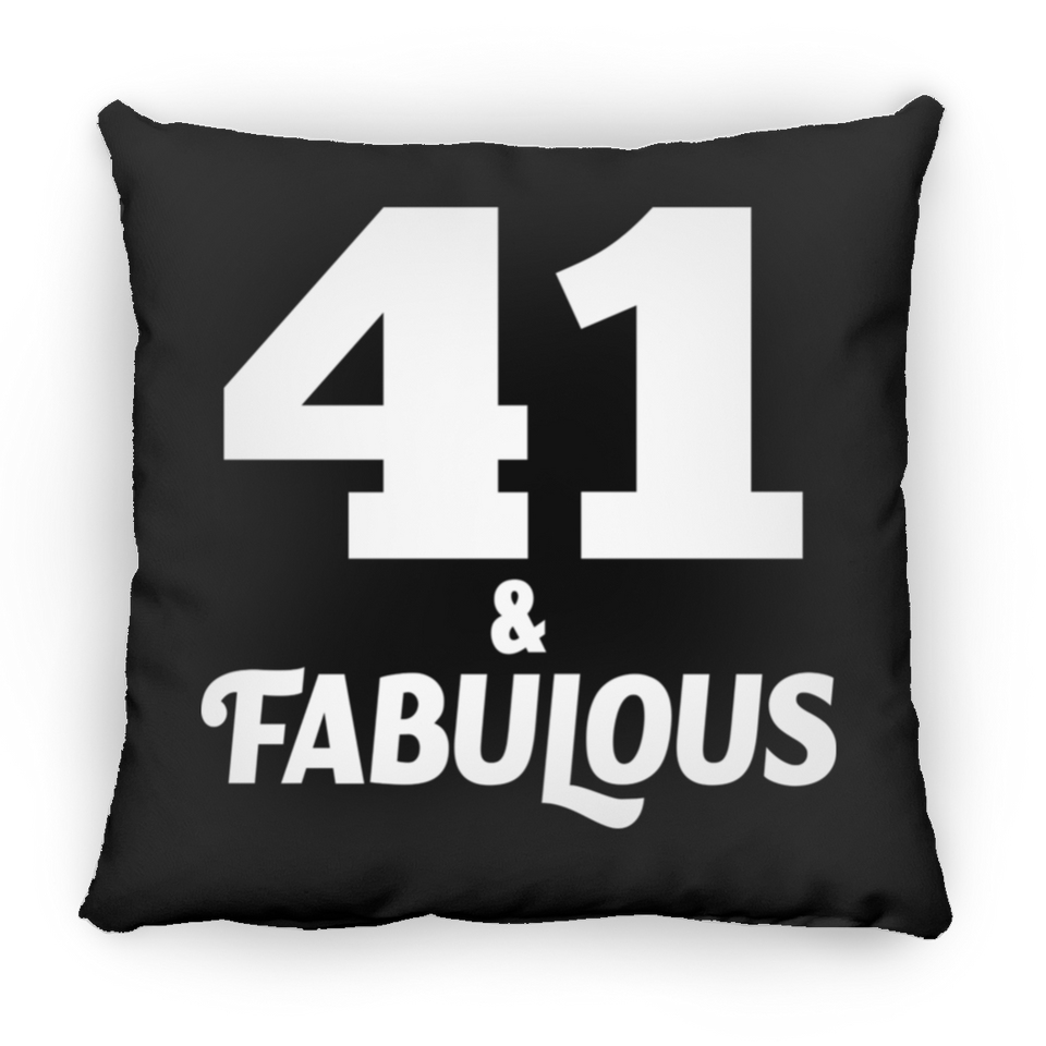41st Birthday 41 & Fabulous - Throw Pillow Black