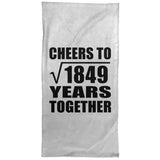 43rd Anniversary Cheers To Square Root of 1849 Years Together - Hand Towel