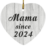 Mama Since 2024 - Heart Ornament F