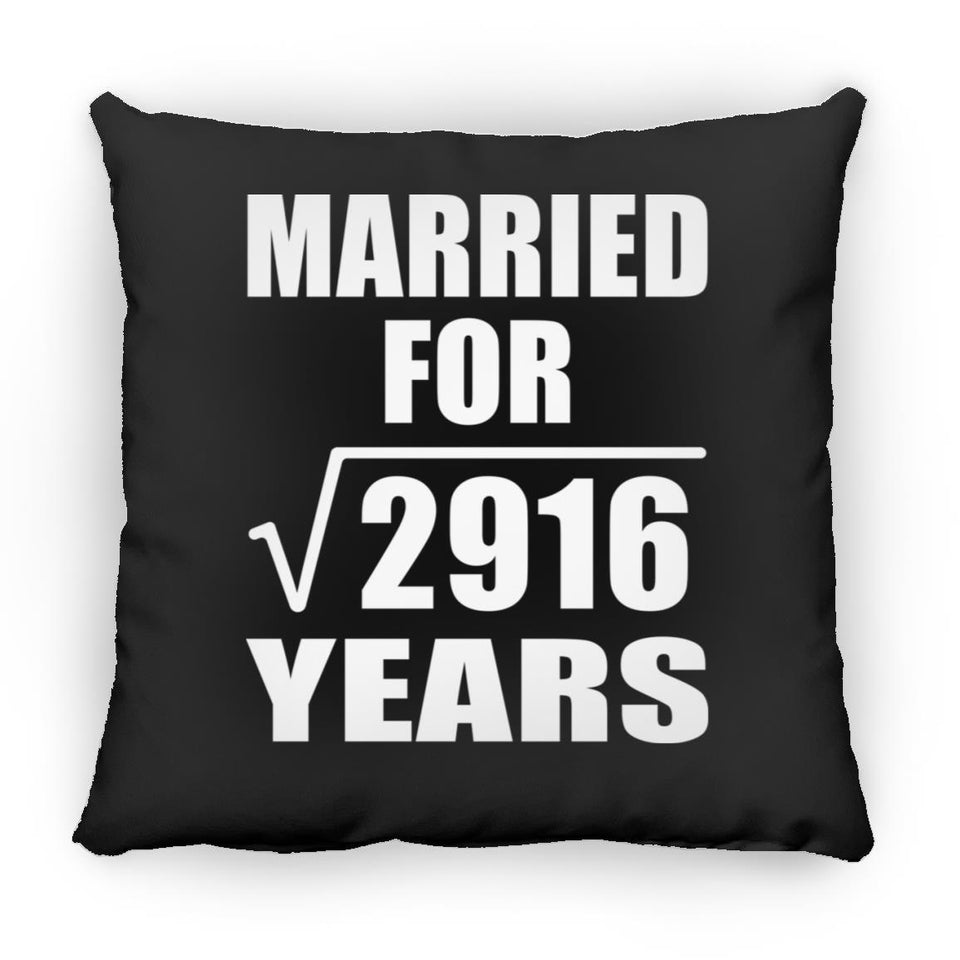 54th Anniversary Married For Square Root of 2916 Years - Throw Pillow Black