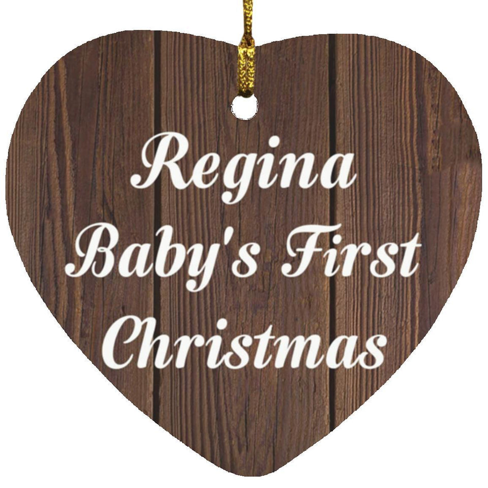 Regina Baby's First Christmas - Heart Ornament D