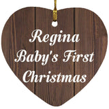 Regina Baby's First Christmas - Heart Ornament D