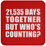 59th Anniversary 21,535 Days Together But Who's Counting - Drink Coaster