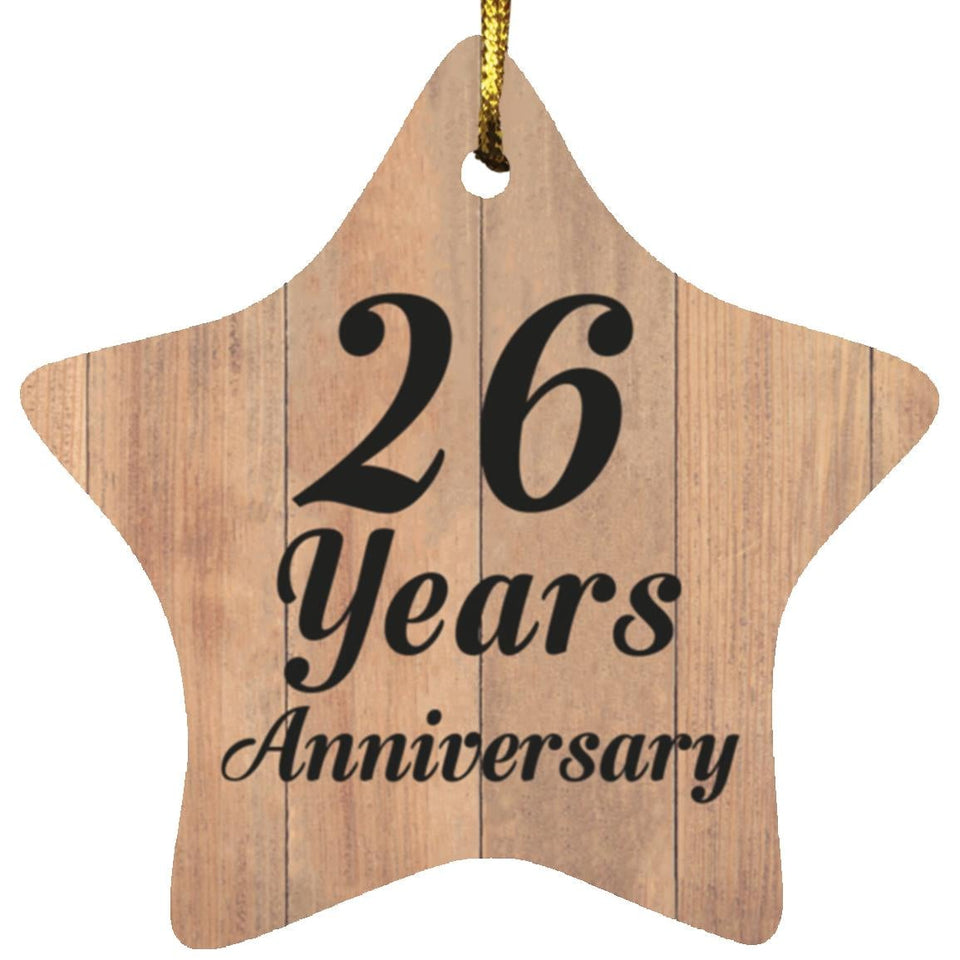 26th Anniversary 26 Years Anniversary - Star Ornament C