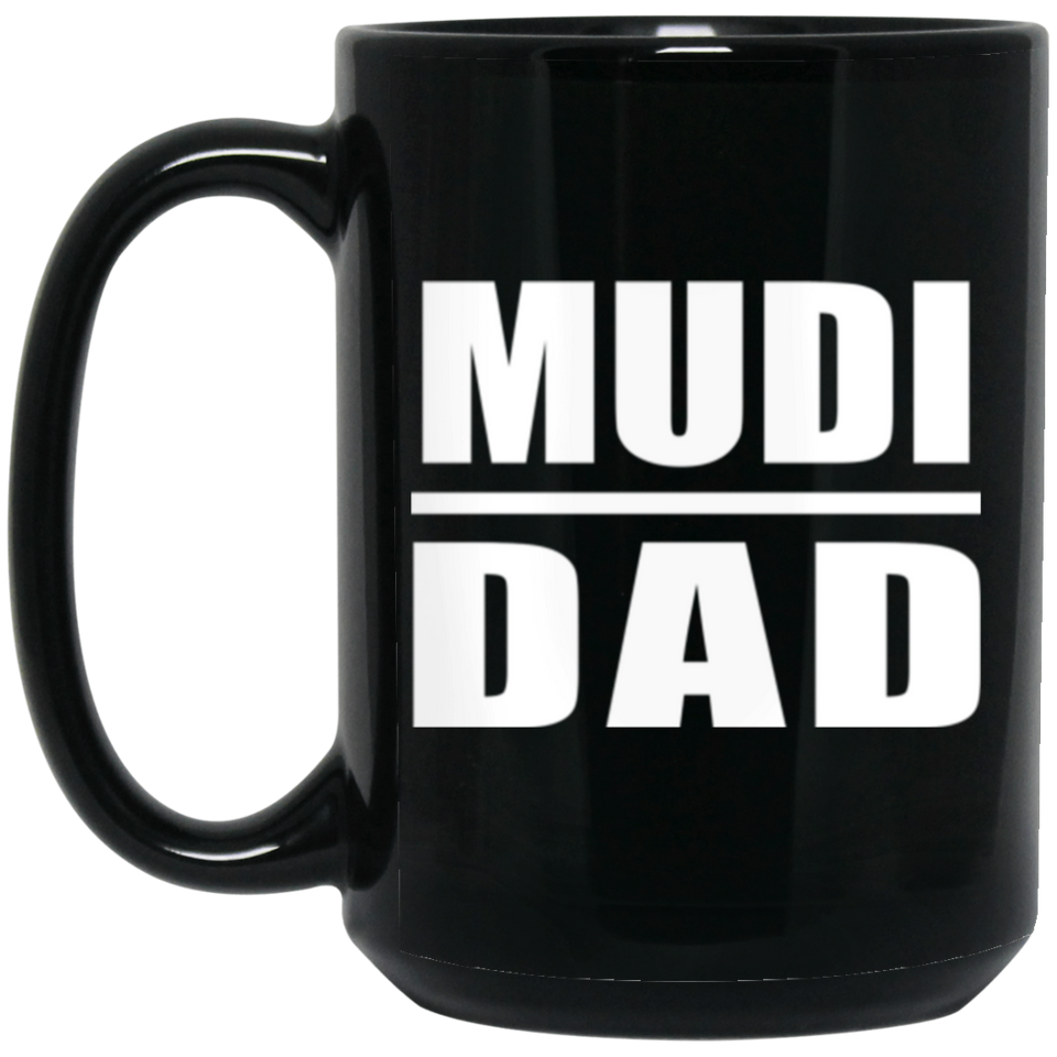 Mudi Dad - 15oz Coffee Mug Black