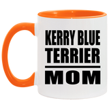 Kerry Blue Terrier Mom - 11oz Accent Mug Orange