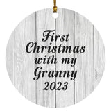 First Christmas With My Granny 2023 - Circle Ornament F