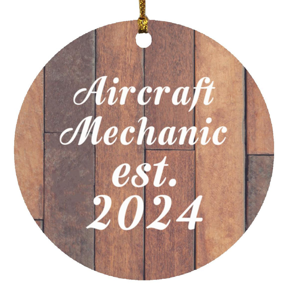 Aircraft Mechanic Established Est. 2024 - Circle Ornament E