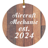 Aircraft Mechanic Established Est. 2024 - Circle Ornament E