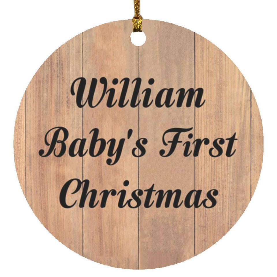 William Baby's First Christmas - Circle Ornament C