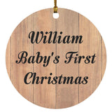 William Baby's First Christmas - Circle Ornament C