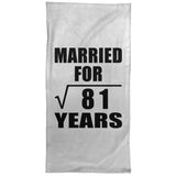9th Anniversary Married For Square Root of 81 Years - Hand Towel