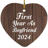 First Year As Boyfriend 2024 - Heart Ornament D