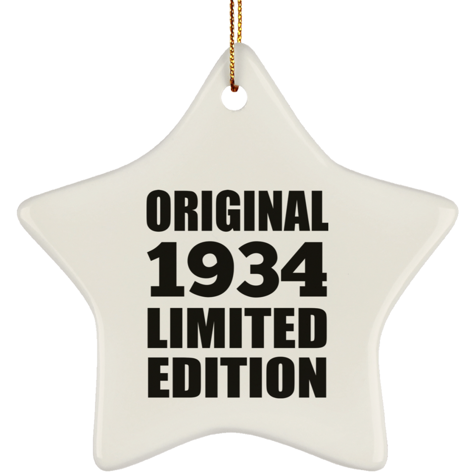 90th Birthday Original 1934 Limited Edition - Star Ornament