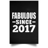 7th Birthday Fabulous Since 2017 - Poster Portrait
