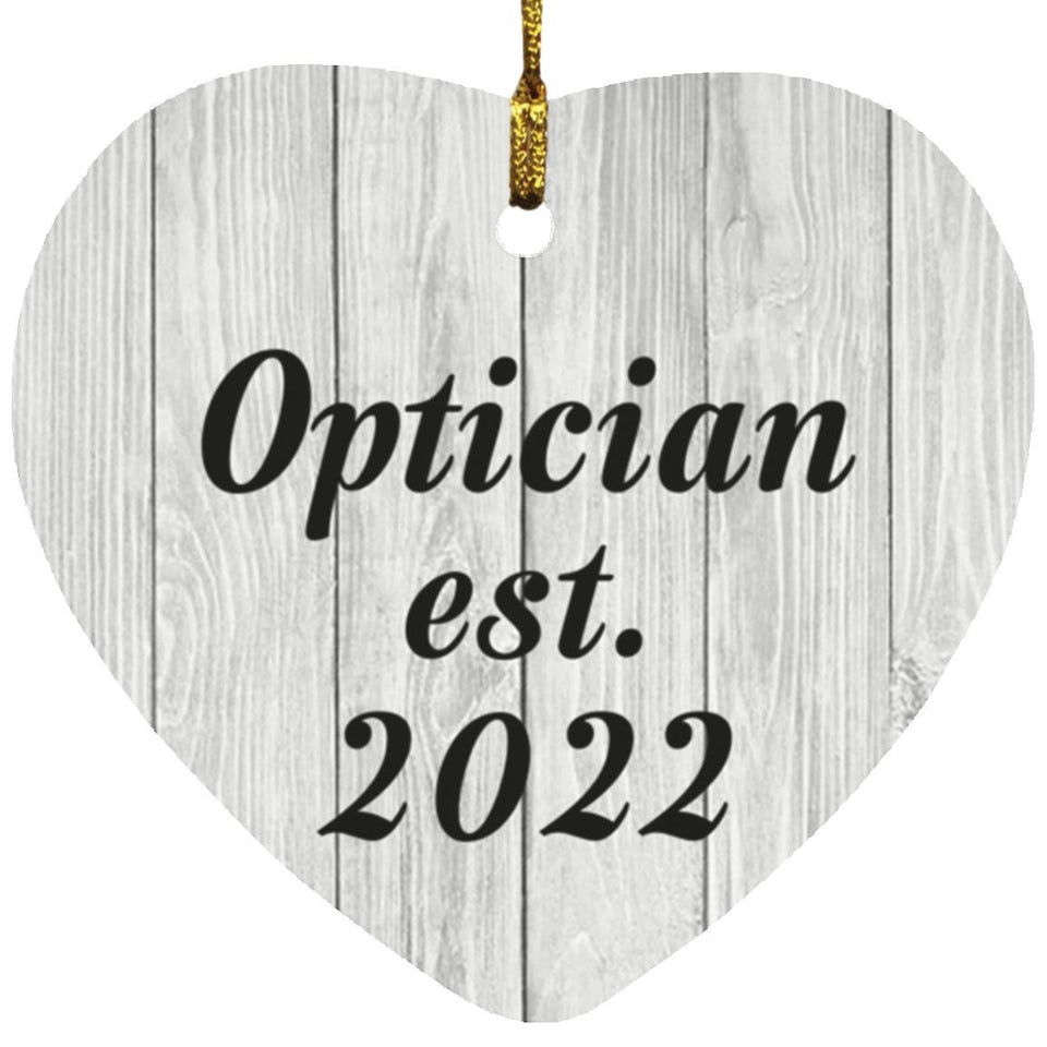 Optician Established Est. 2022 - Heart Ornament F