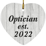 Optician Established Est. 2022 - Heart Ornament F