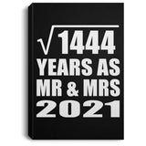 38th Anniversary Square Root of 1444 Years As Mr & Mrs 2021 - Canvas Portrait