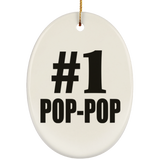 Number One #1 Pop-Pop - Oval Ornament