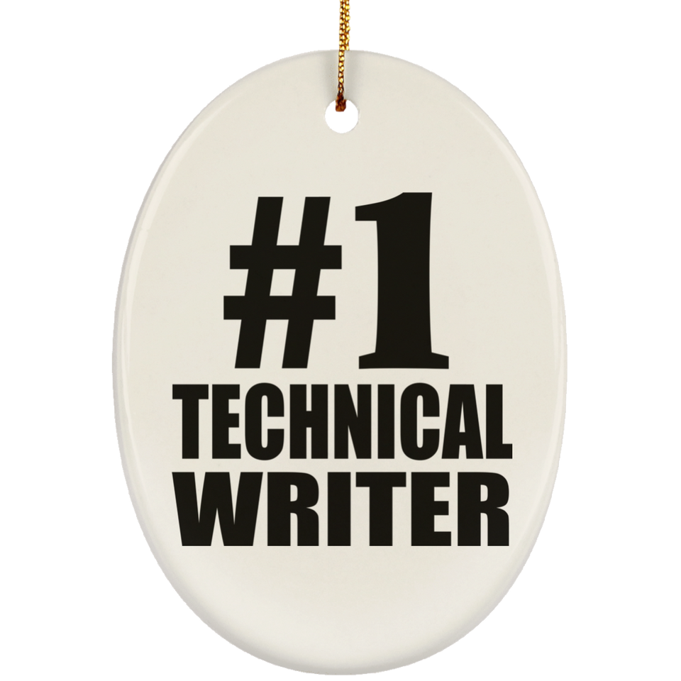 Number One #1 Technical Writer - Oval Ornament
