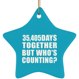 97th Anniversary 35,405 Days Together But Who's Counting - Star Ornament