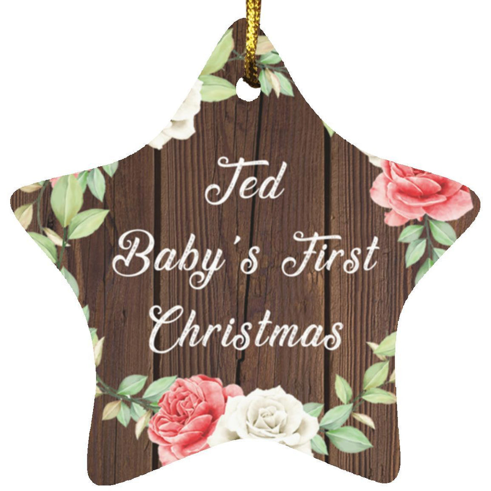 Ted Baby's First Christmas - Star Ornament A